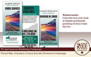 United Way Suicide Prevention printed materials