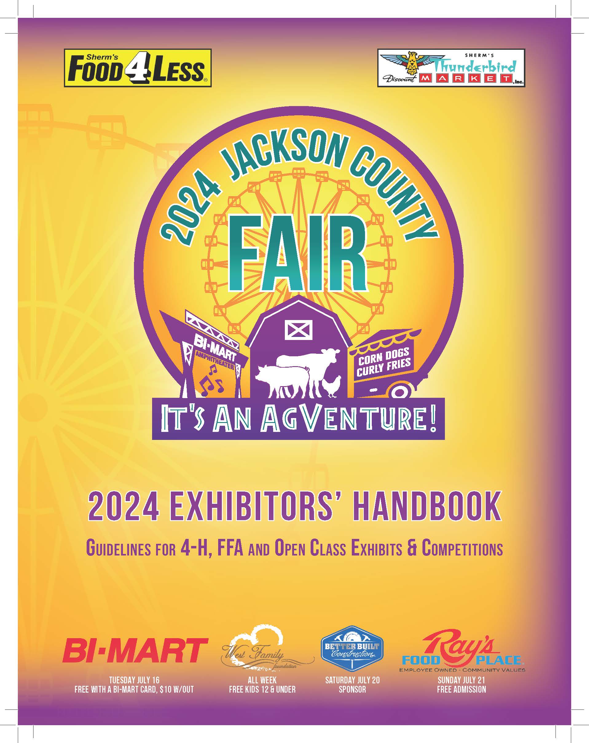 2024 Jackson County Fair Exhibitor Handbook Cover